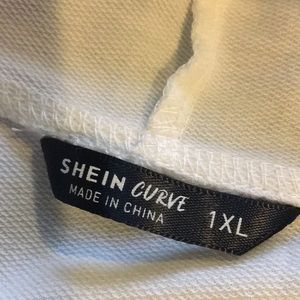 Light weight white zip up hoodie